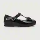 Zapatillas Reina Charol Niña Negro Talla 24 Opaline