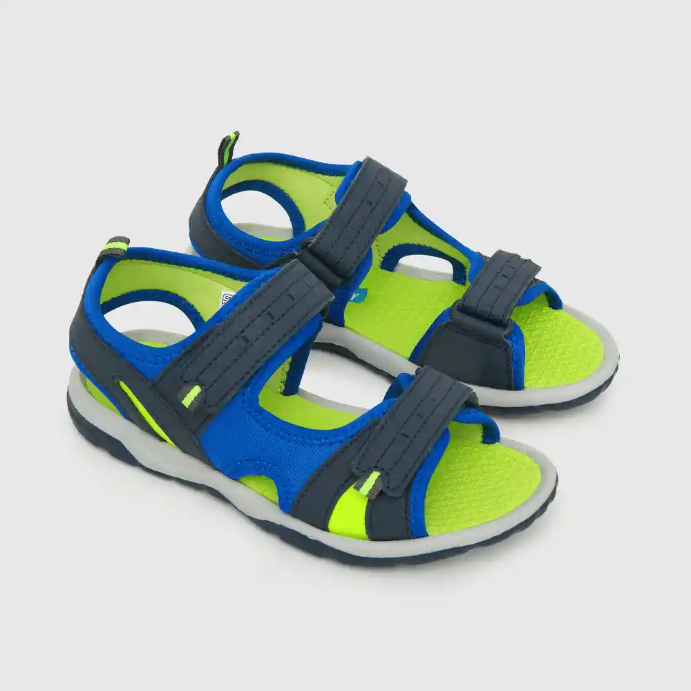 Sandalias Aqua De Niño Azul Y Verde Talla 32