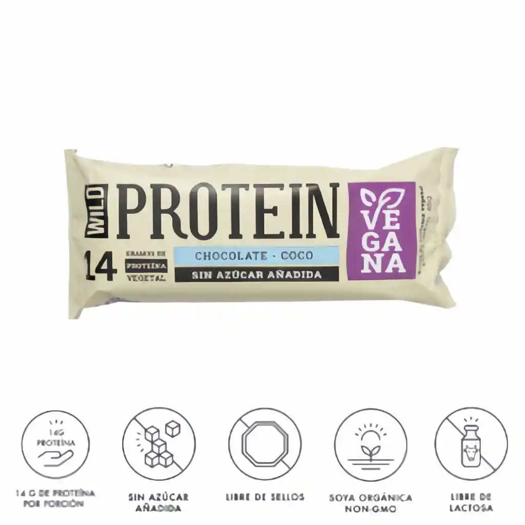 Wild Protein Barrita Proteica Coco Chocolate Vegana