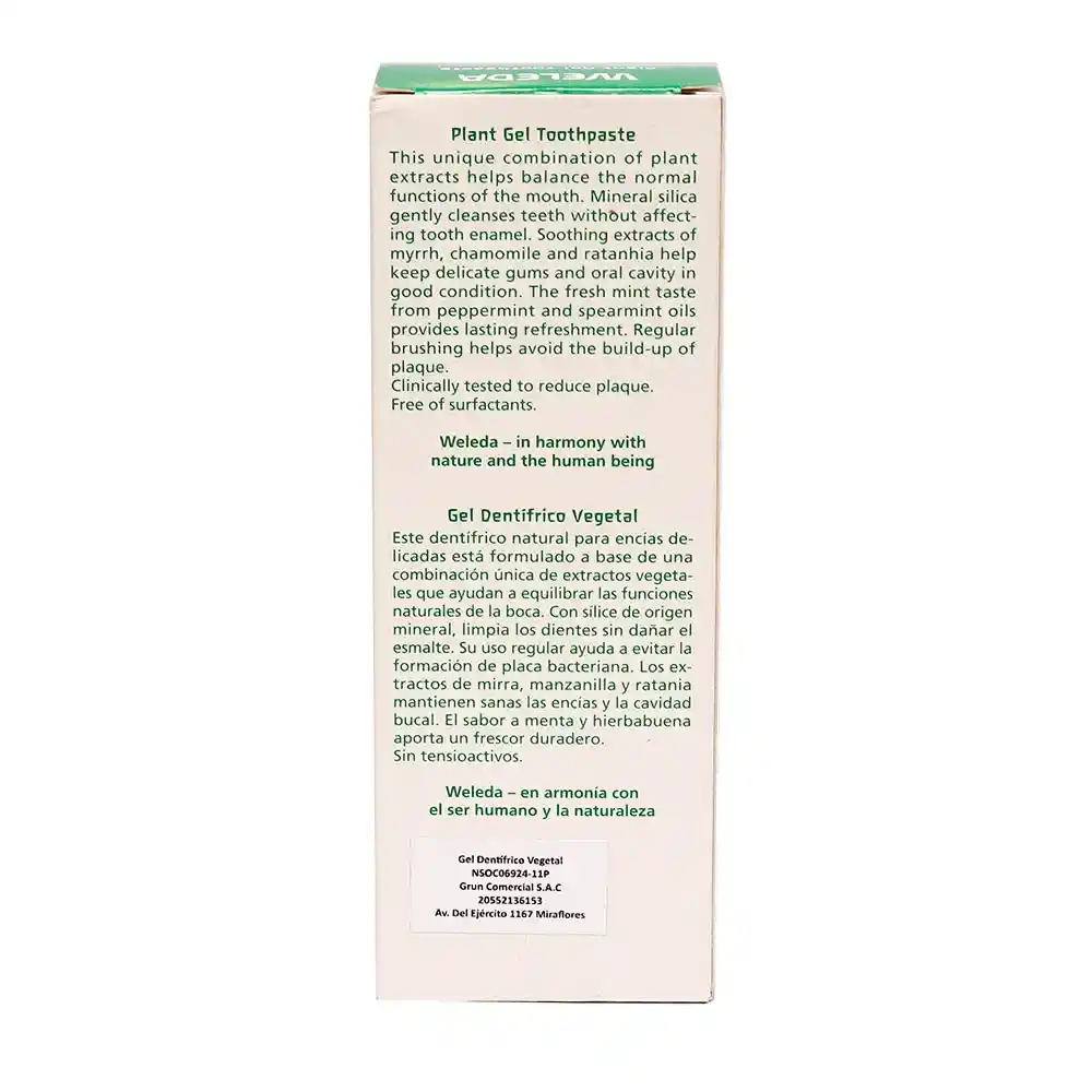 Weleda Gel Dentífrico Vegetal