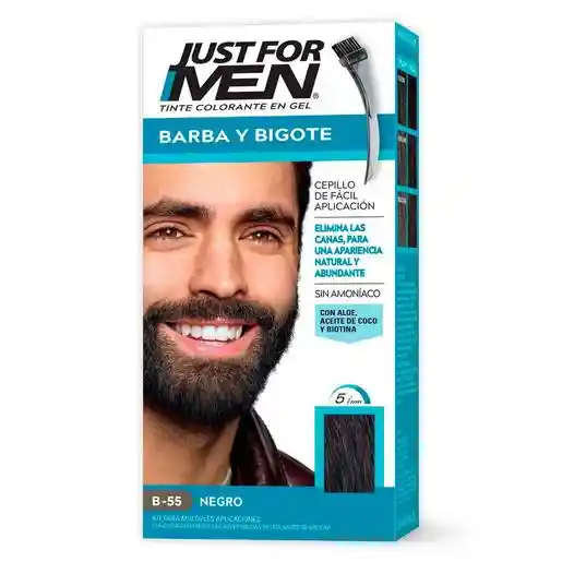 Just For Men Tinte Para Barba y Bigote Color Negro