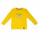 Polera Manga Larga Niño Amarillo Pillin 10 a