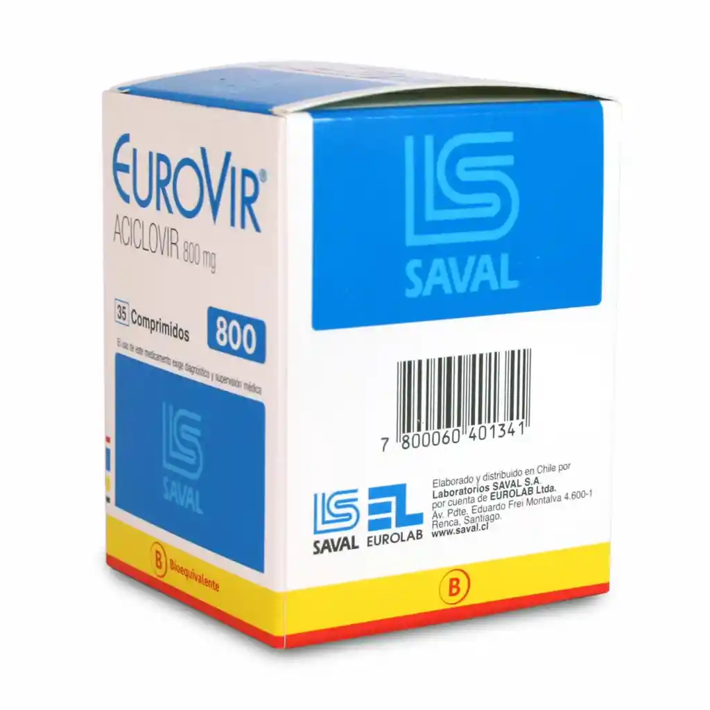 Eurovir 800 mg Comprimidos