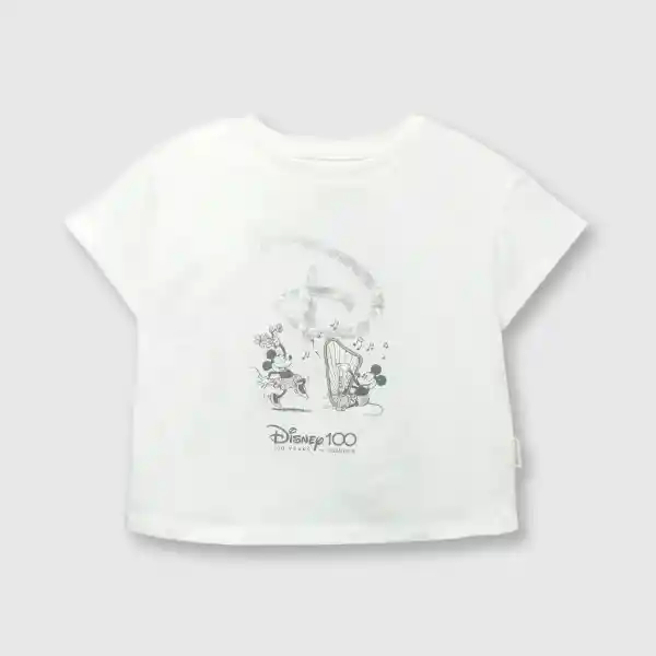 Polera Disney 100 de Bebé Niña Off White Talla 36M Colloky