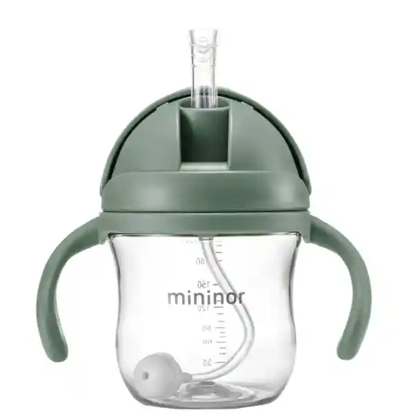 Mininor Vaso Con Bombilla Minior Verde 220 mL