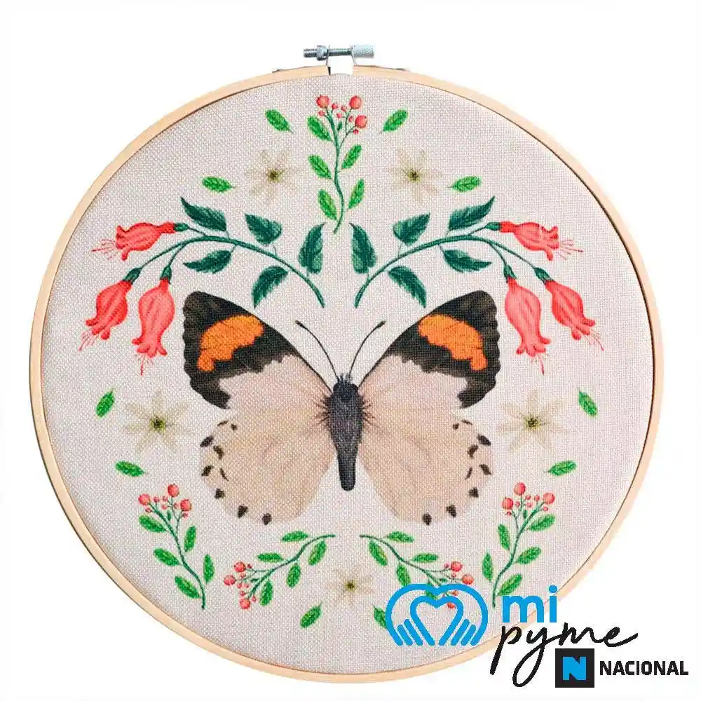 Bastidor Grande Mariposa Eroesa Blanco Martín Bordador