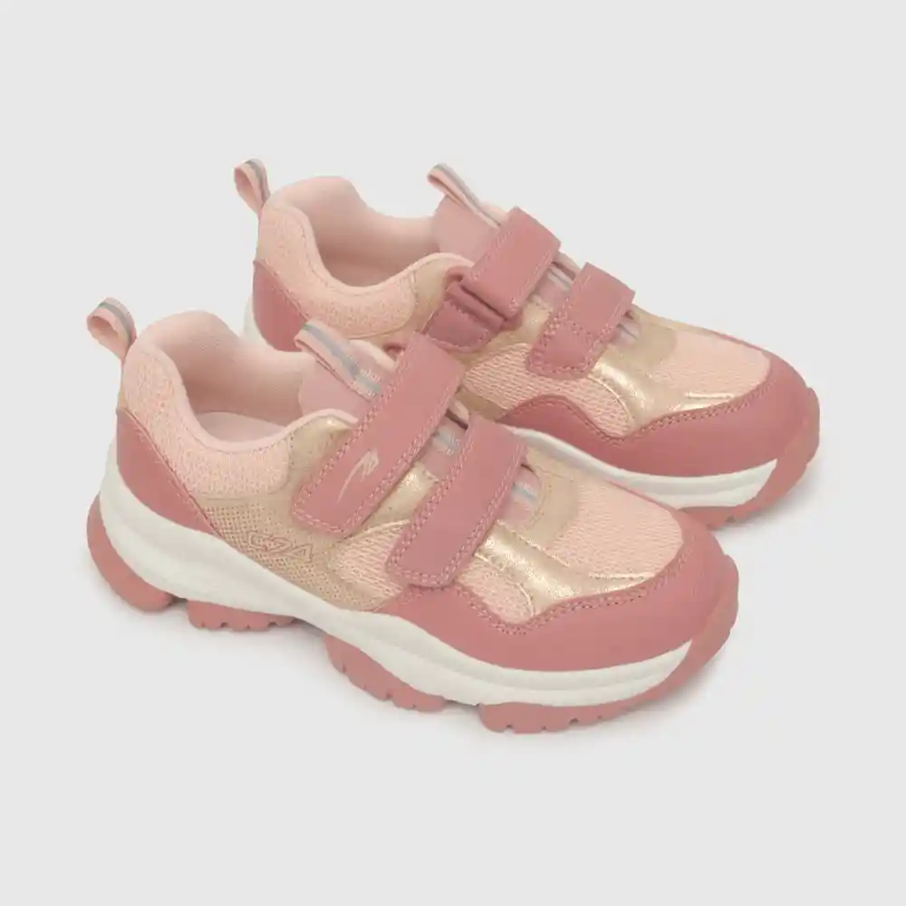 Zapatillas Outdoor Print Lateral Rosado Talla 30