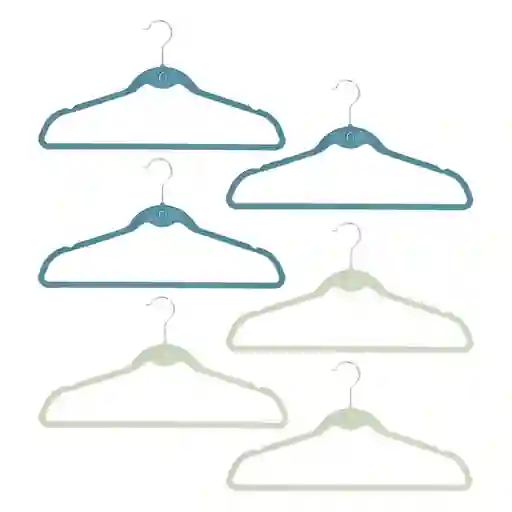 Set 6 Colgadores Básicos 44.5 x 3 x 24 cm Casaideas