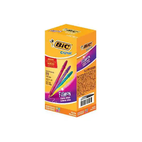 Bic Lápiz Pasta Cristal Punta Media Fashion Surtido