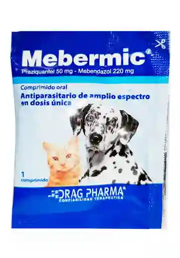 Drag Pharma Mebermic (50 mg/220 mg) Antiparasitario Hasta 10 Kg