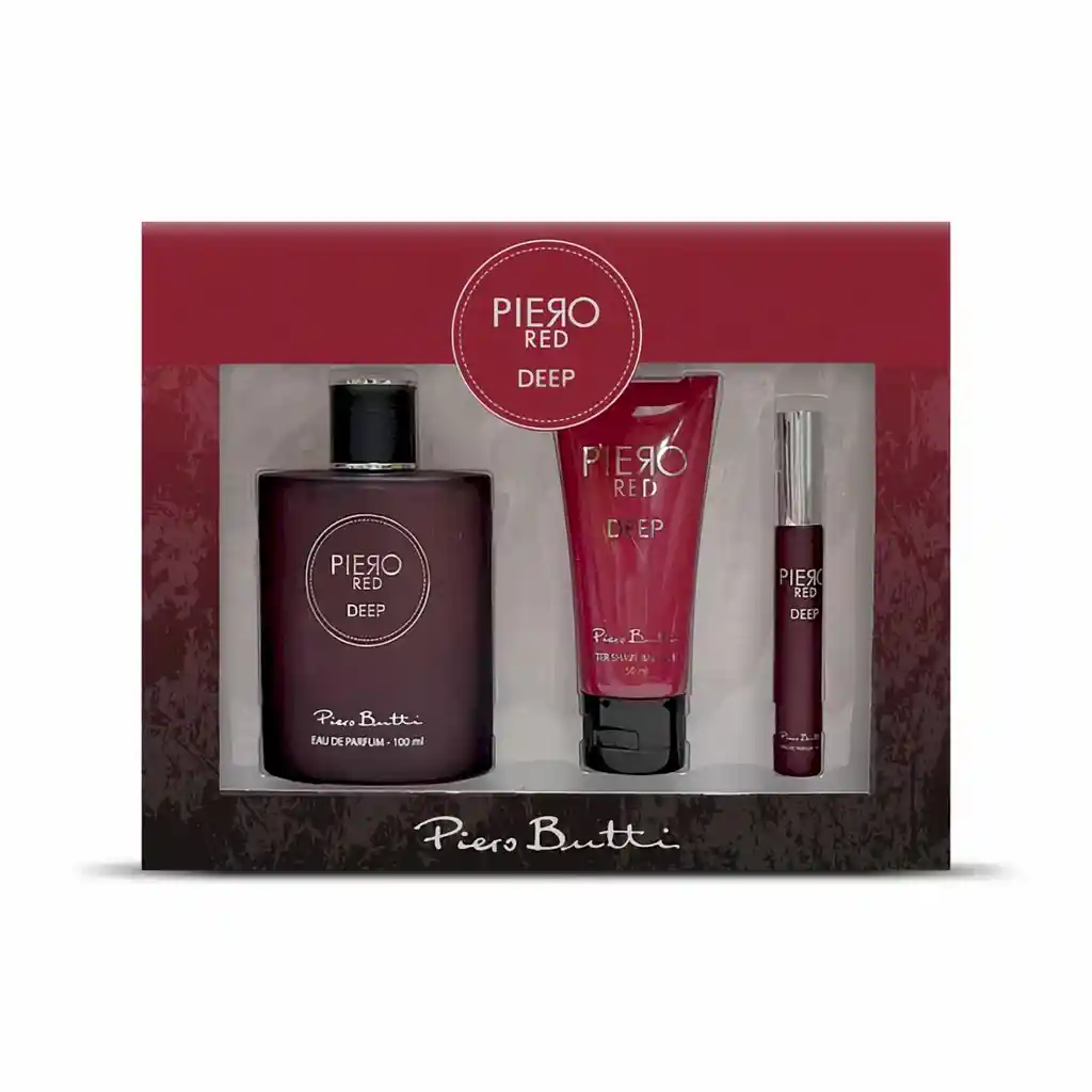 Piero Butti Perfume Red Deep Edp + Perfumero + After Shave