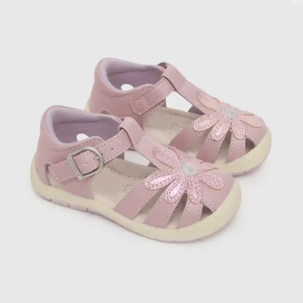 Sandalias Flor Morado Talla 24