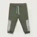 Pantalón Buzo de zo Esencial Niño Verde Militar Talla 9M Opaline