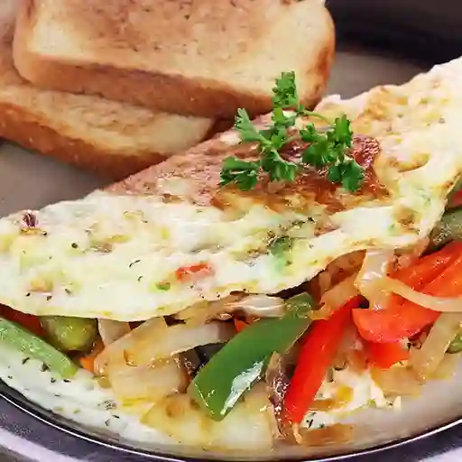 Omelette con Verduras Salteadas