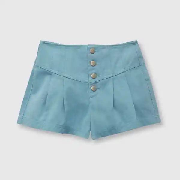 Short Gabardina de Niña Petróleo Talla 12A Colloky