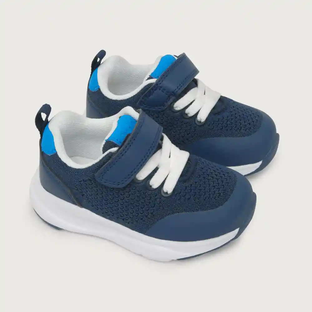 Zapatillas Deportiva Textil Reciclado Niño Azul Talla 23 Opaline