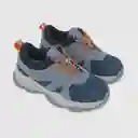 Zapatillas Para Niño Cordones Suela Dentada Azul Talla 29 Colloky