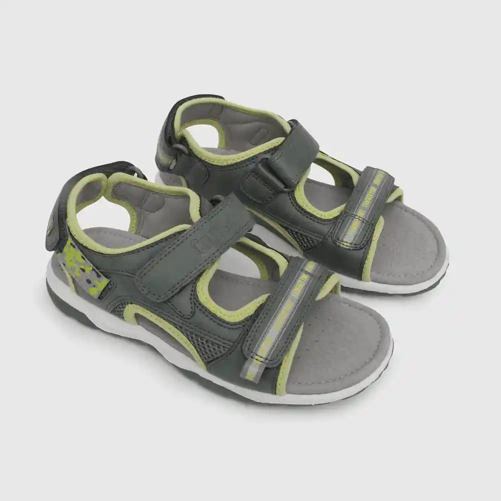 Sandaliasabierta Camuflaje Y Punta Ajustable Gris T. 28