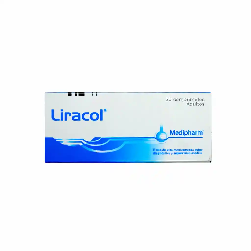 Liracol Antiséptico Intestinal (200 mg/500 mg) Comprimidos para Adultos