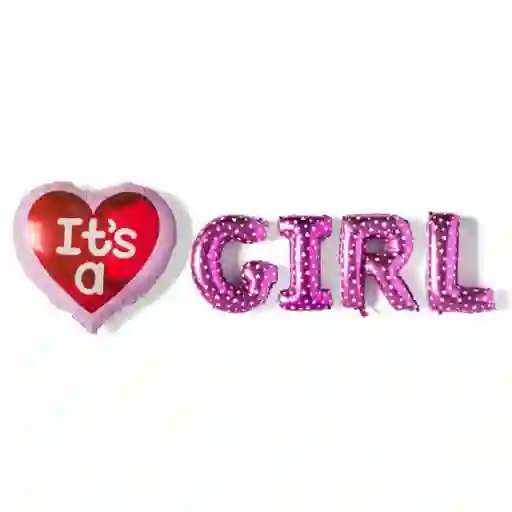 Globo Its a Girl Corazón