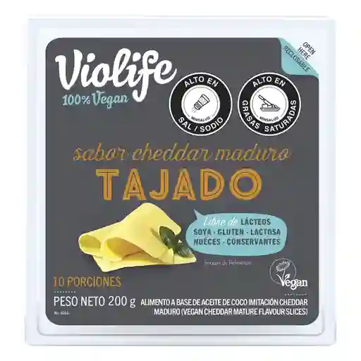 Violife Queso Cheddar 100% Vegano Tajado