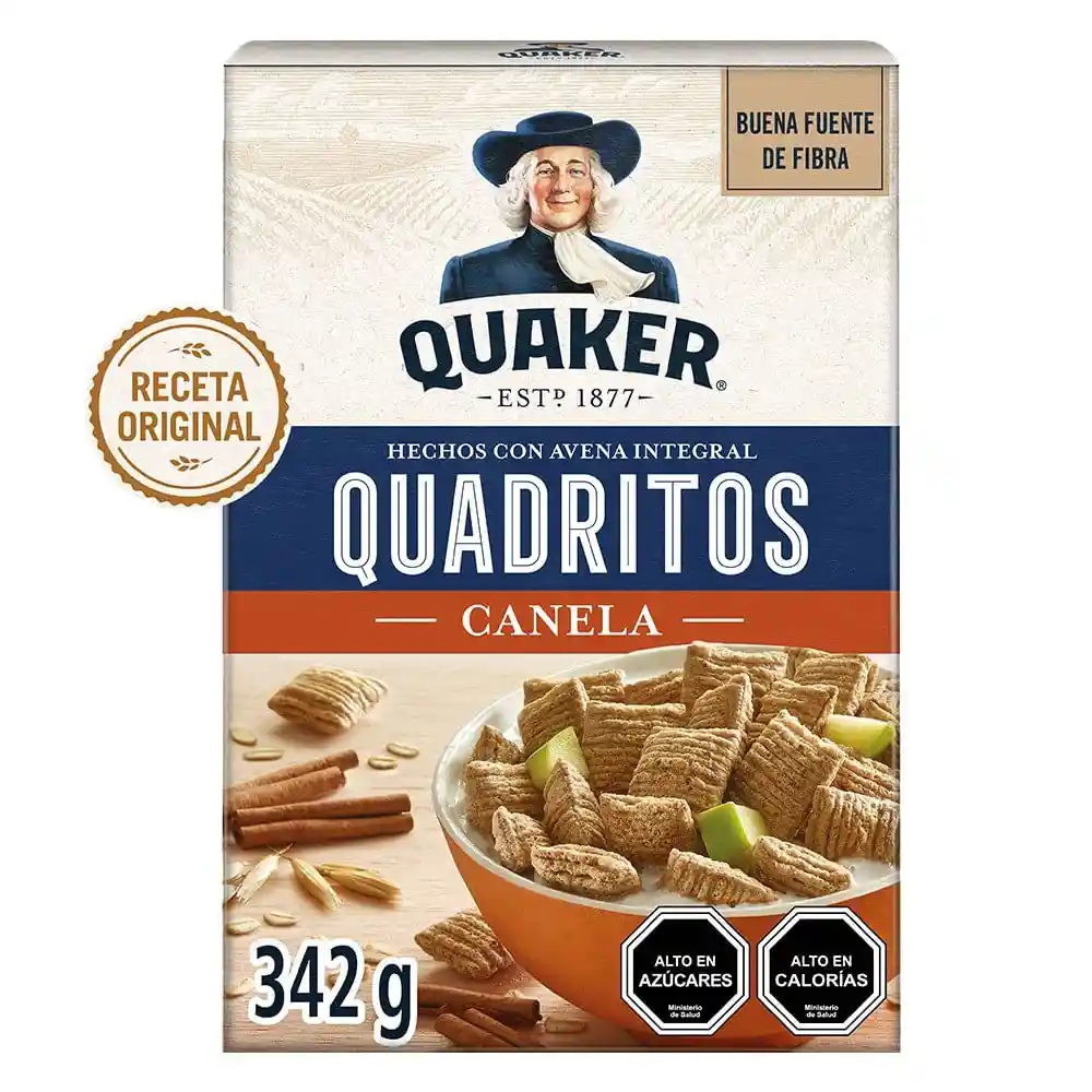 Quaker Cereal en Quadritos con Avena Integral de Canela