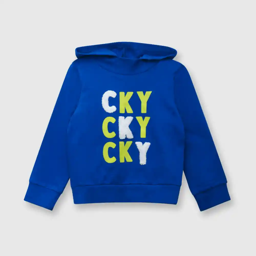 Polerón Cky De Bebé Niño Azul Talla 9/12m