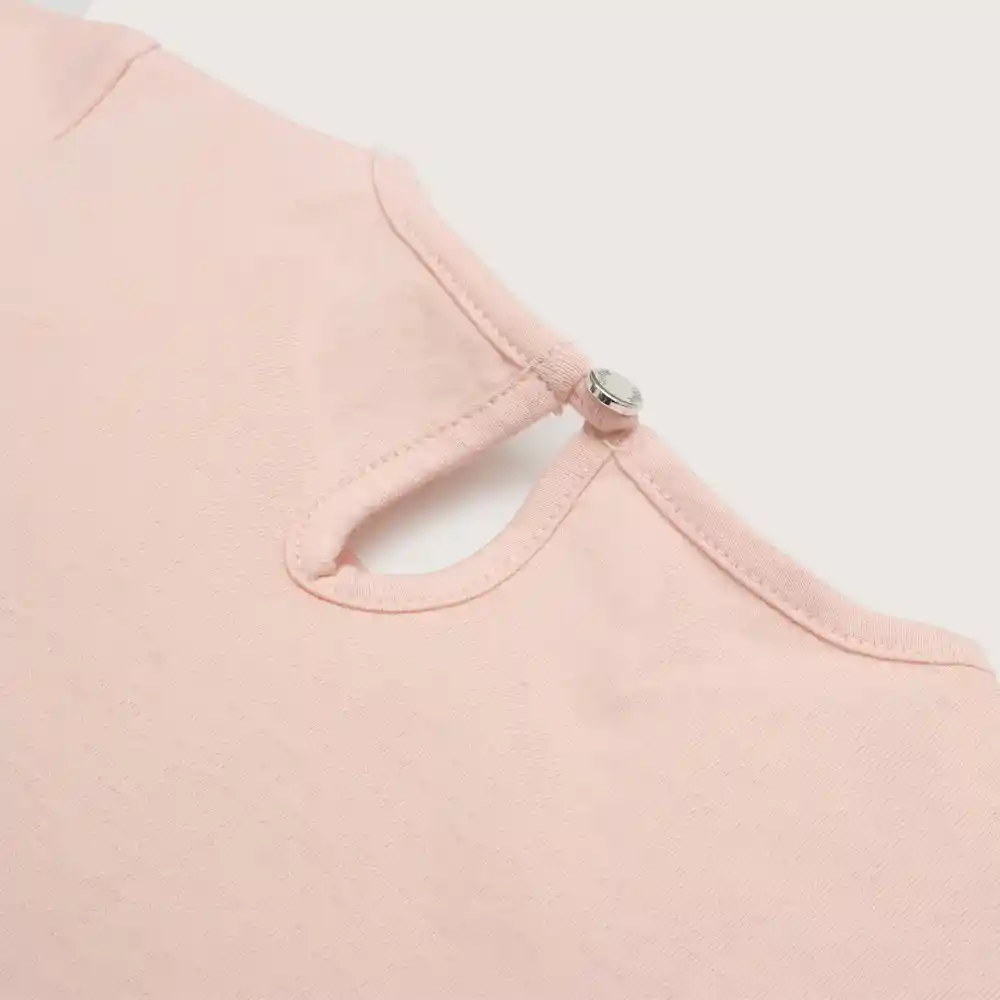 Polera Manga Tipo Princesa Para Niña Rosado Talla 9m
