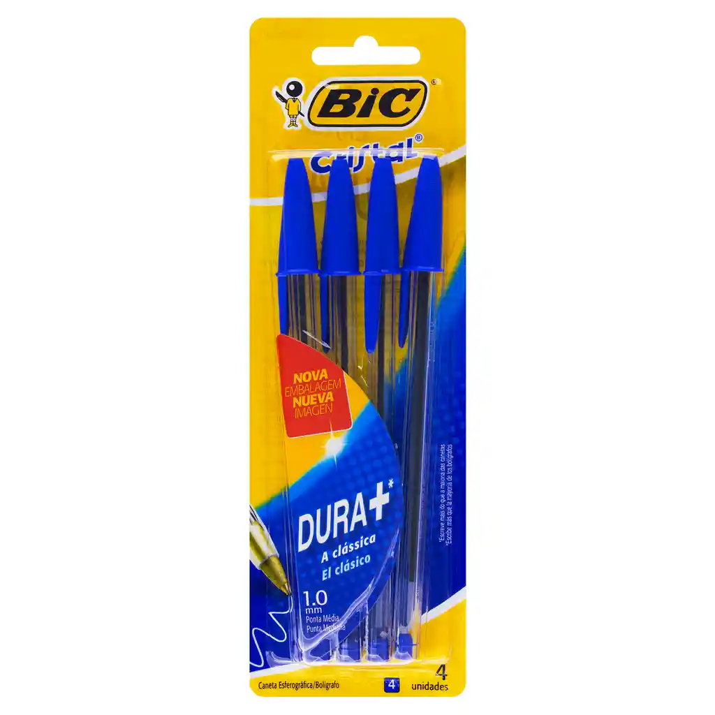 Bic Boligrafo Cristal Azul 4 U