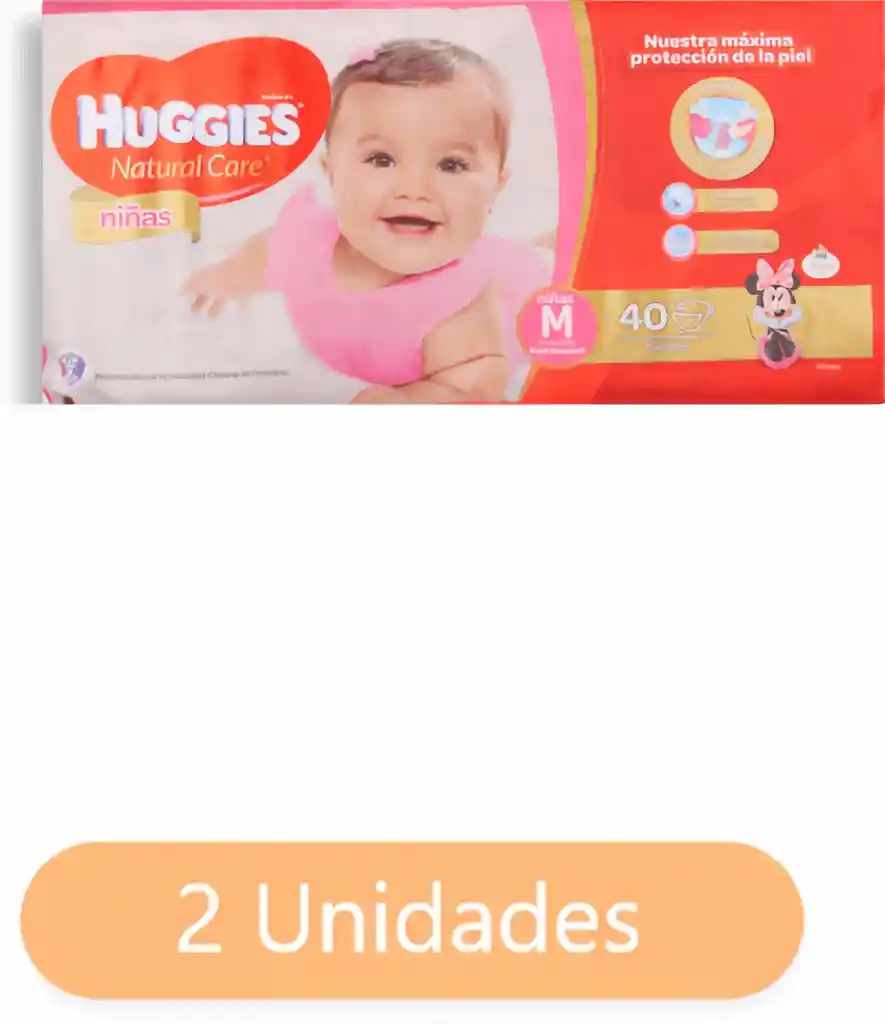 Huggies Panal Natural Care Nina M40Un