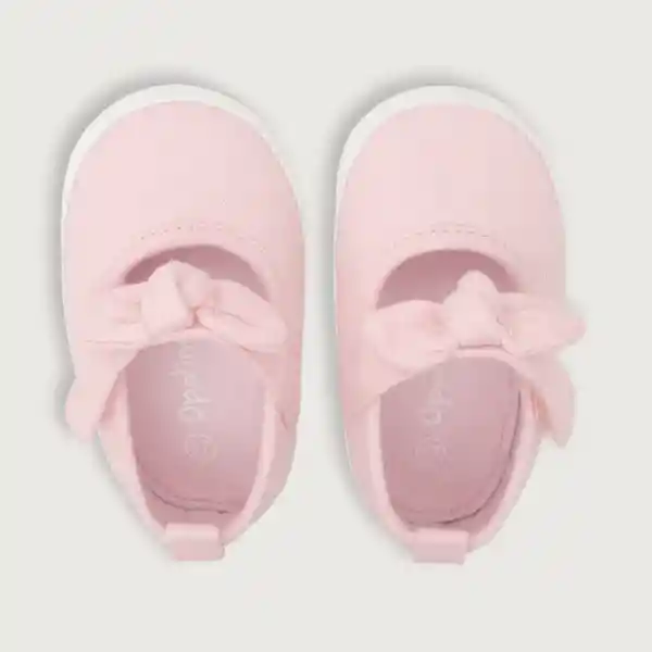 Ballerinas Canvas Con Moño de Bebé Niña Rosado Talla 17 Opaline