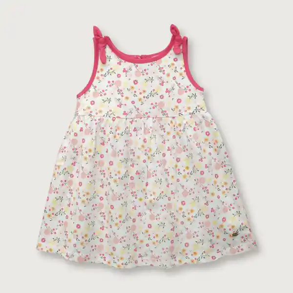 Vestido Moños Esencial Frutilla de Niña Talla 6M Opaline