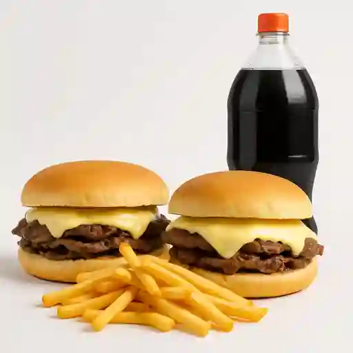 2 Sándwiches Barros Luco Papas Bebida