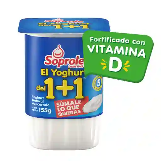 Soprole Yoghurt del 1+1 Natural Azucarado