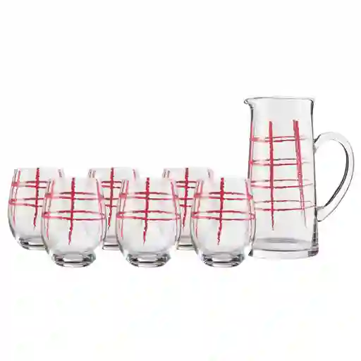 Set Jarra + Vasos Fresa Ripley Home