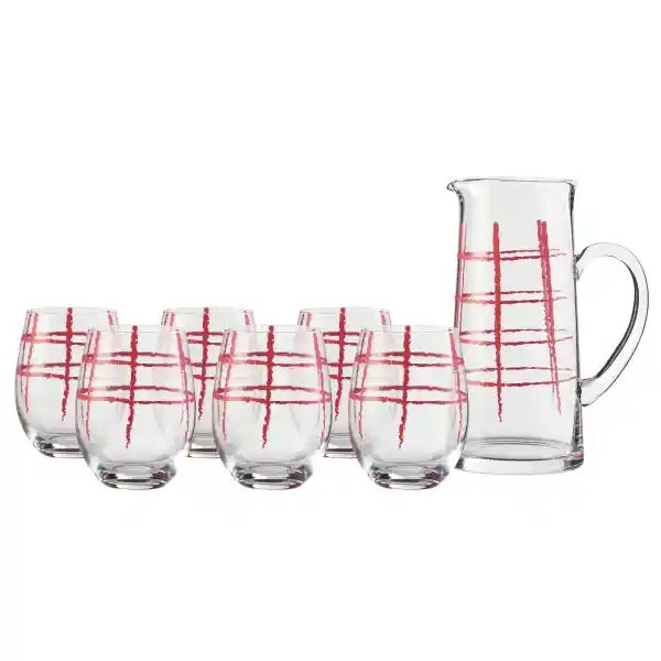 Set Jarra + Vasos Fresa Ripley Home