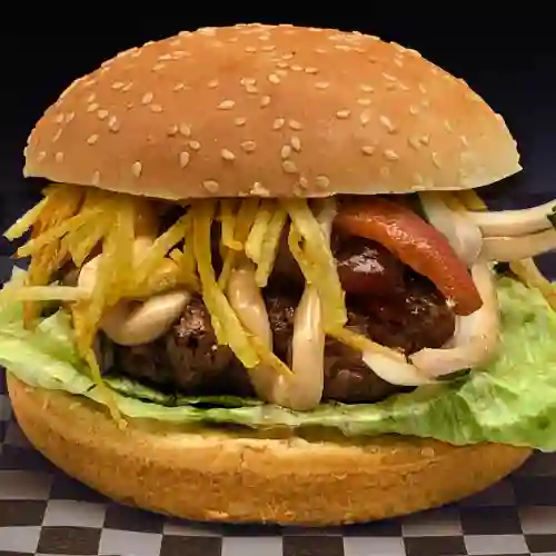 Hamburguesa la Creida de Lomo Saltado