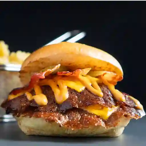 Bacon burger doble + fries