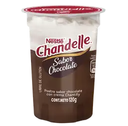 Chandelle Postre Sabor a Chocolate con Crema Chantilly
