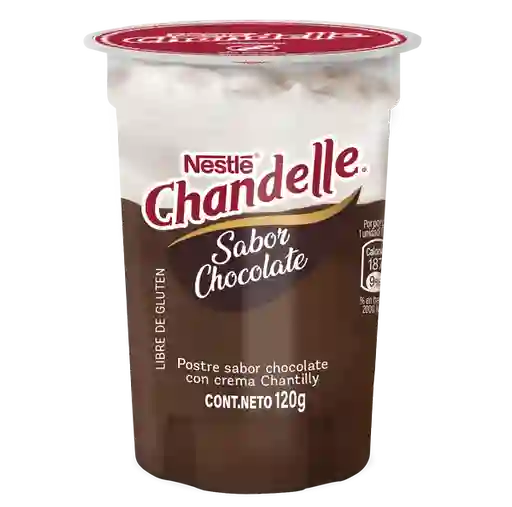 Chandelle Postre Sabor a Chocolate con Crema Chantilly