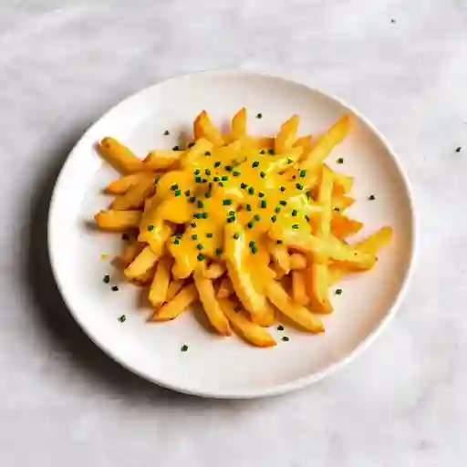 Papas Fritas + Queso Cheddar + Ciboulette