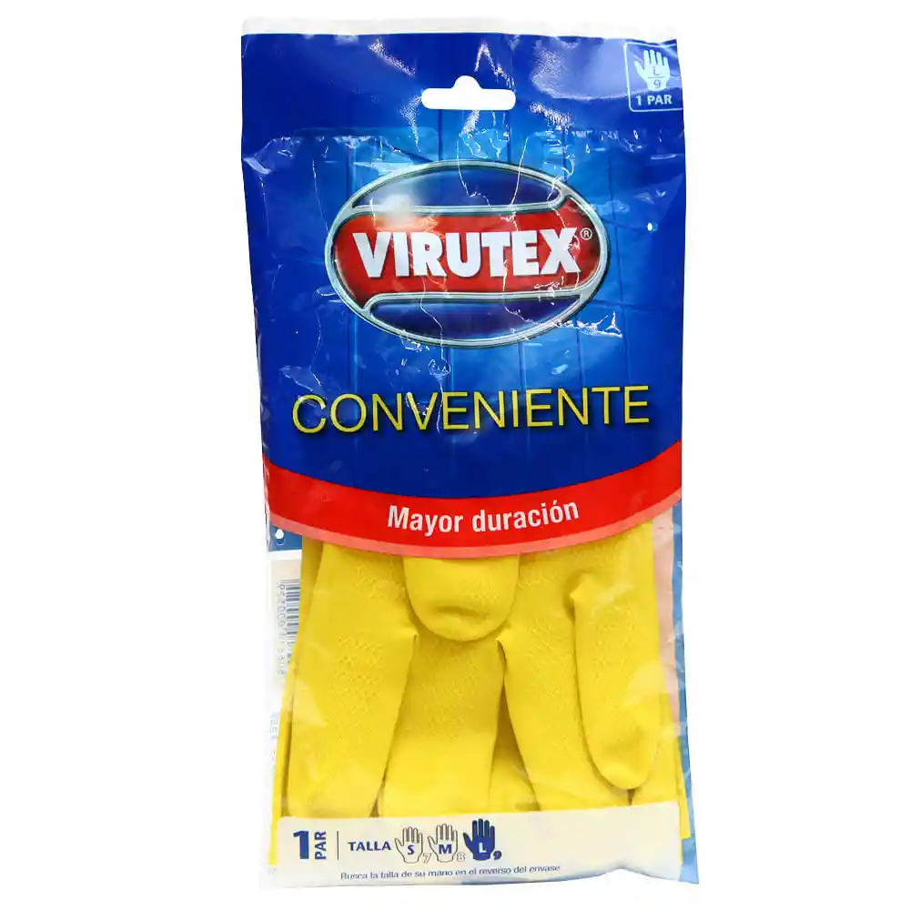 Virutex Guante Conveniente Amarillo Talla L