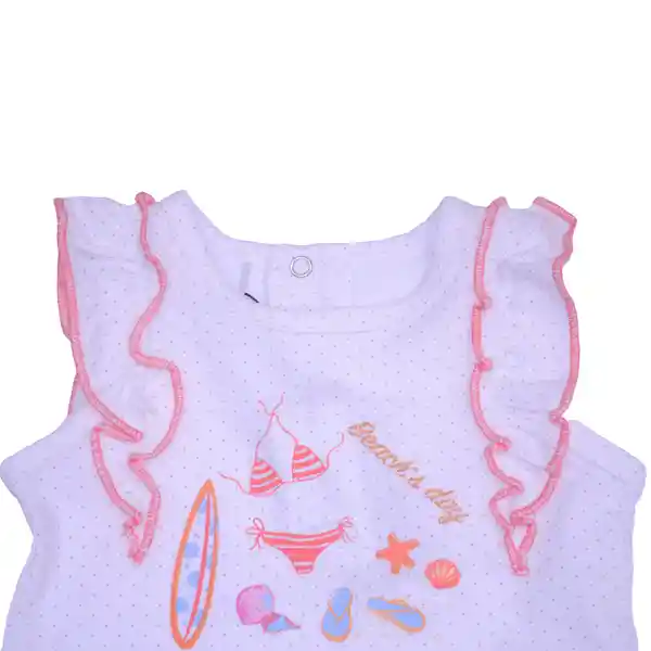 Conjunto Bebe Niña Blanco Pillin 12 M