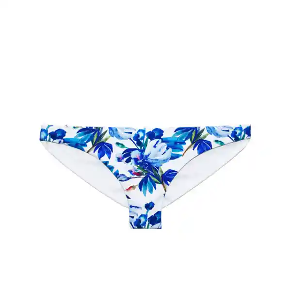 Bikini Calzón Con Drapeado Trasero Est. Azul Talla L Samia