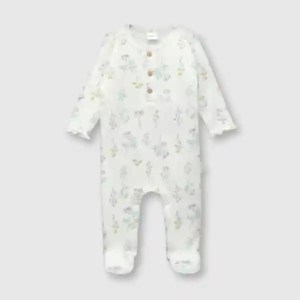 Osito Flores de Bebé Niña Off White Talla 3/6M Colloky