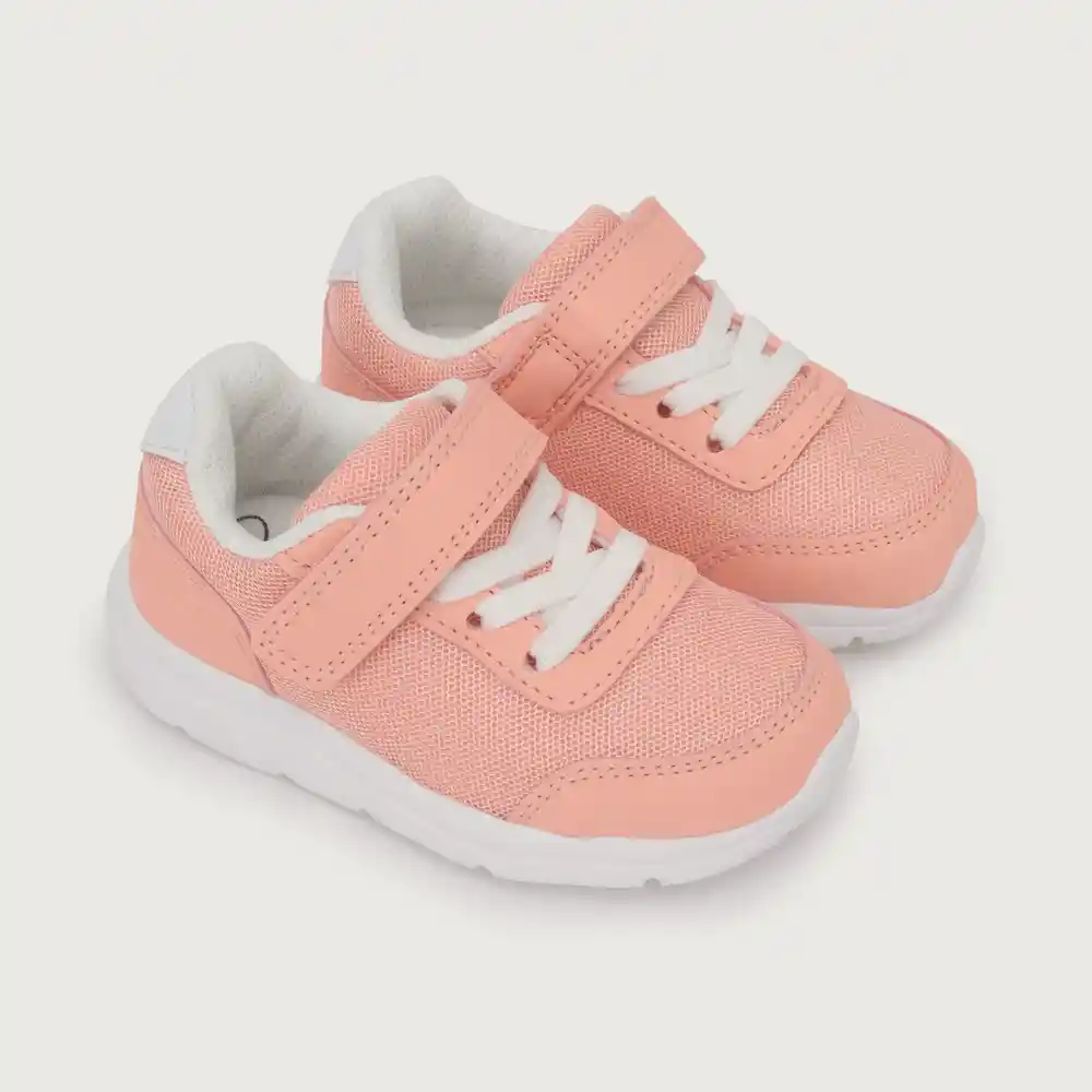 Zapatillas Deportiva Liviana Agujetas Niñas Rosado 27