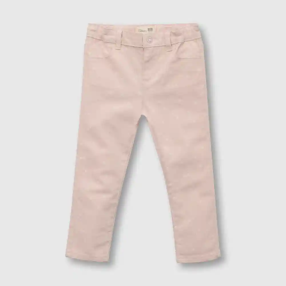 Pantalón De Gabardina Para Bebé Rosado Talla 6/9 Meses