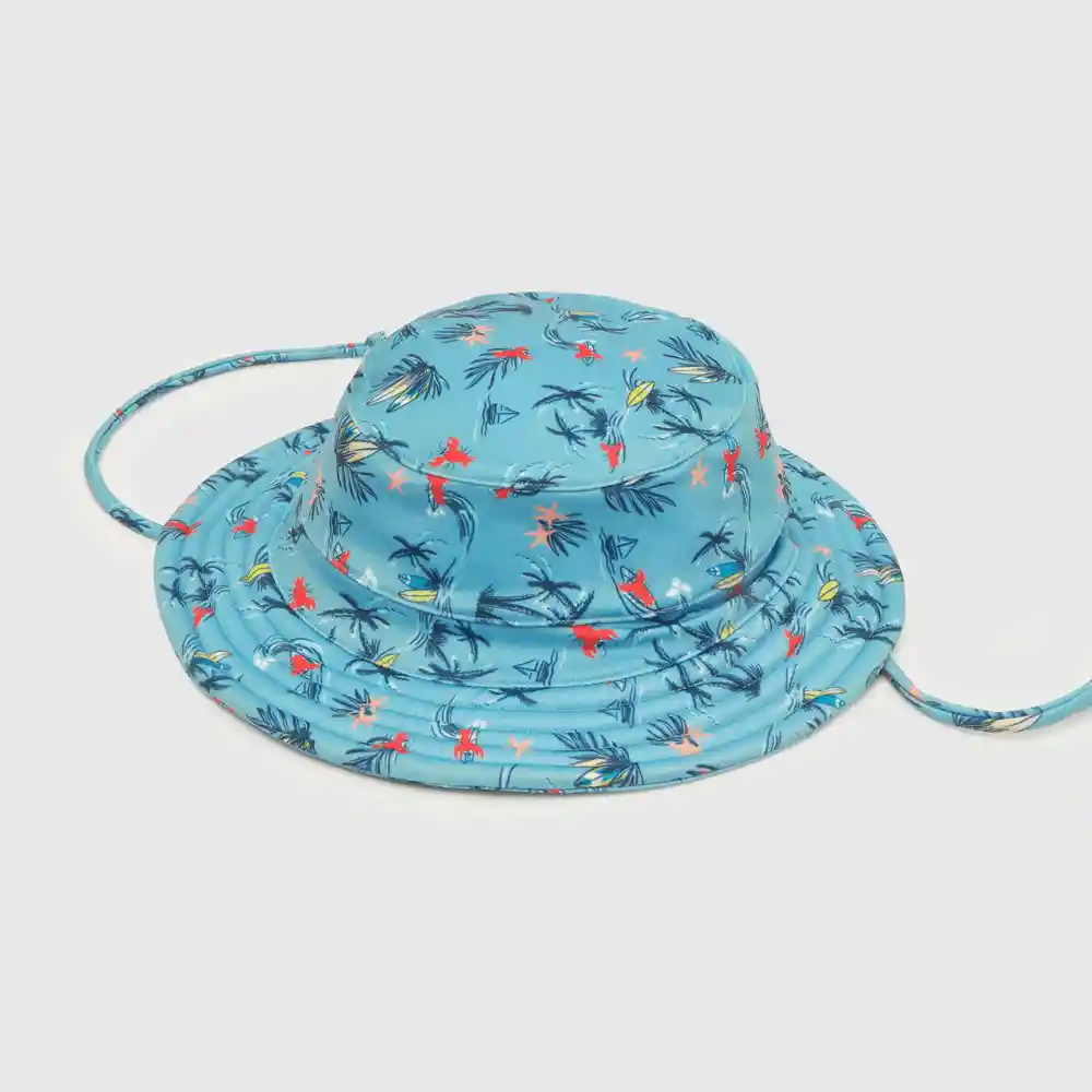 Sombrero Para Playa Filtro Uv De Niño Azul Talla S
