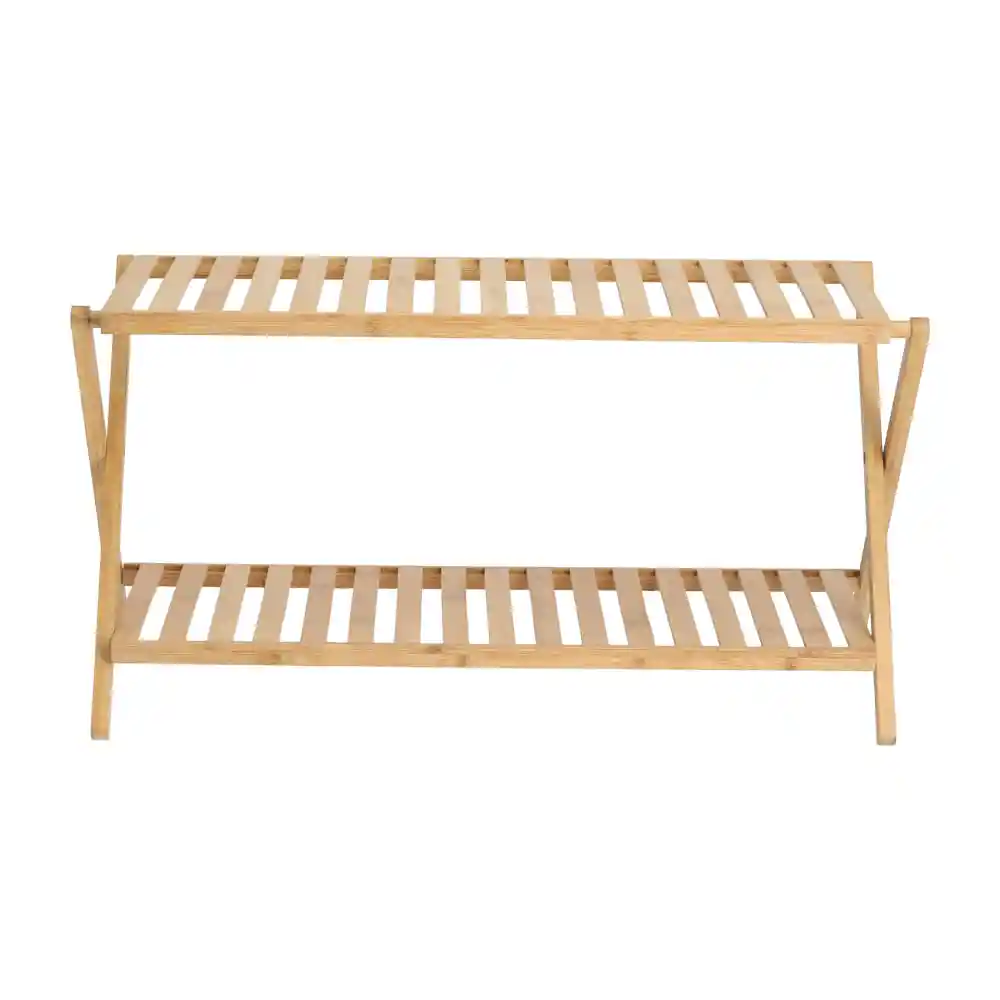 Zapatero Organizador Plegable Bambú Café Diseño 0001