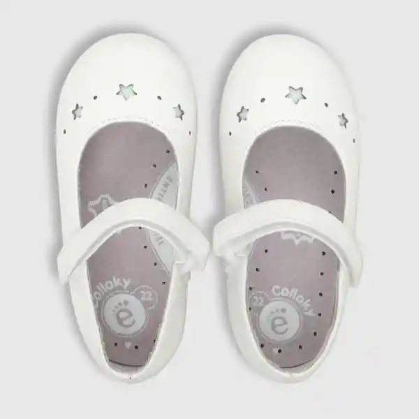 Ballerinas Estrellas de Niña Blanco Talla 25 Colloky